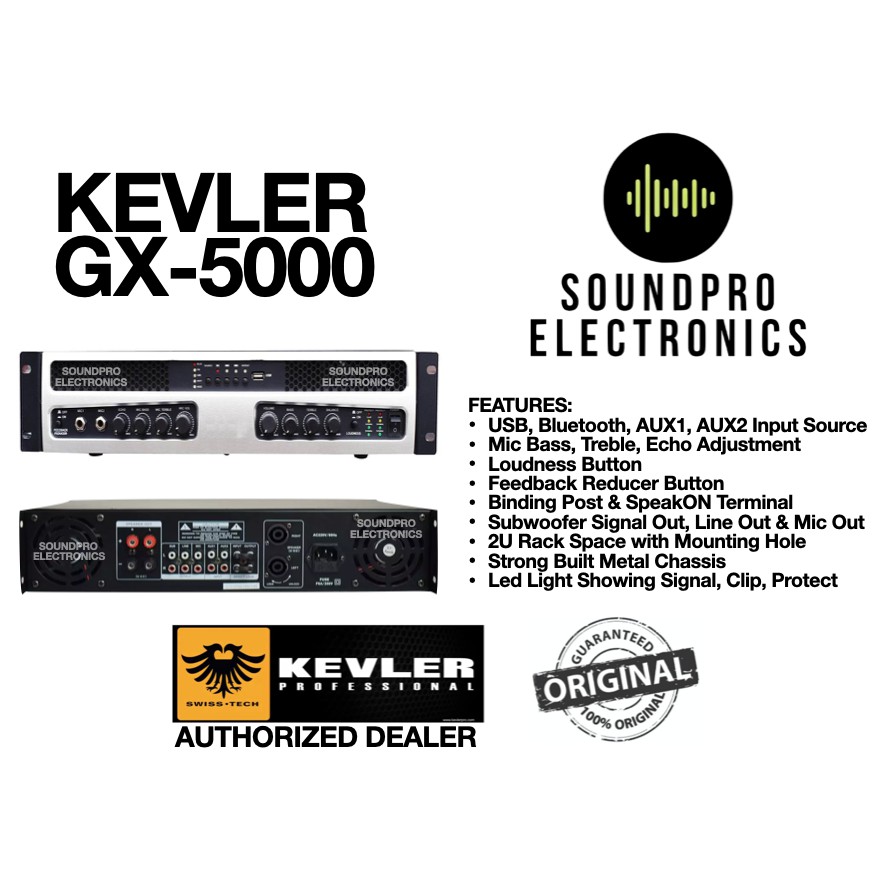 Original Kevler Gx 5000 Professional Karaoke Power Amplifier 1000w 8 875