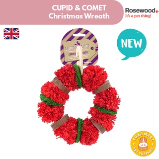 Rosewood Christmas Wreath Hanging Decor & Chew Toy for Guinea Pig & Rabbit