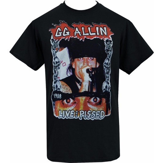 Gg Allin Mens Printed T Shirt Punk Rock Cult Murder Junkies Underground S 5xl Shopee Philippines 