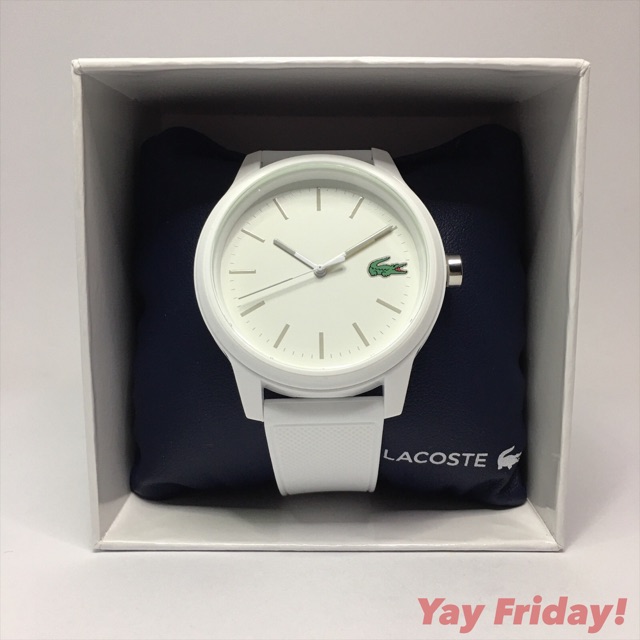 lacoste 12.12 watch white