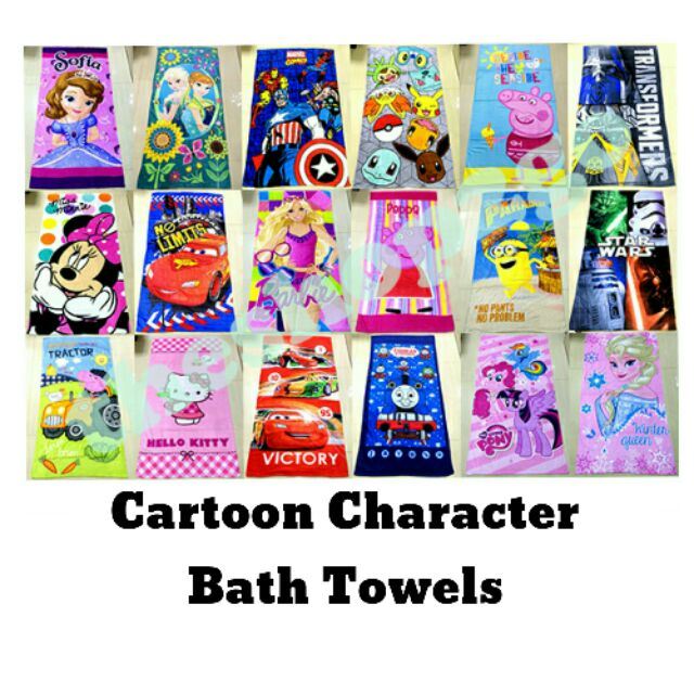 character hooded towels