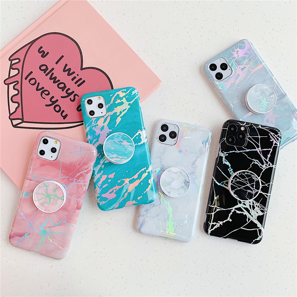 Popsocket Glitter Silicone Case Iphone 12 Mini Pro Max Soft Cover Stand Marble Texture Shopee Philippines