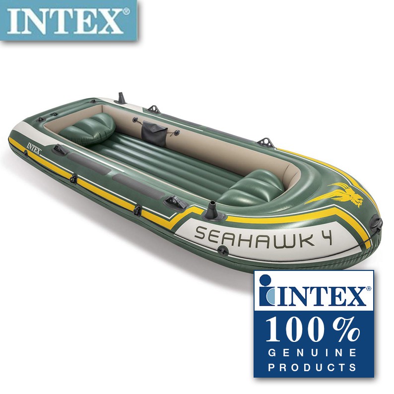 Intex 68351 Seahawk 4 Inflatable Boat Set Shopee Philippines