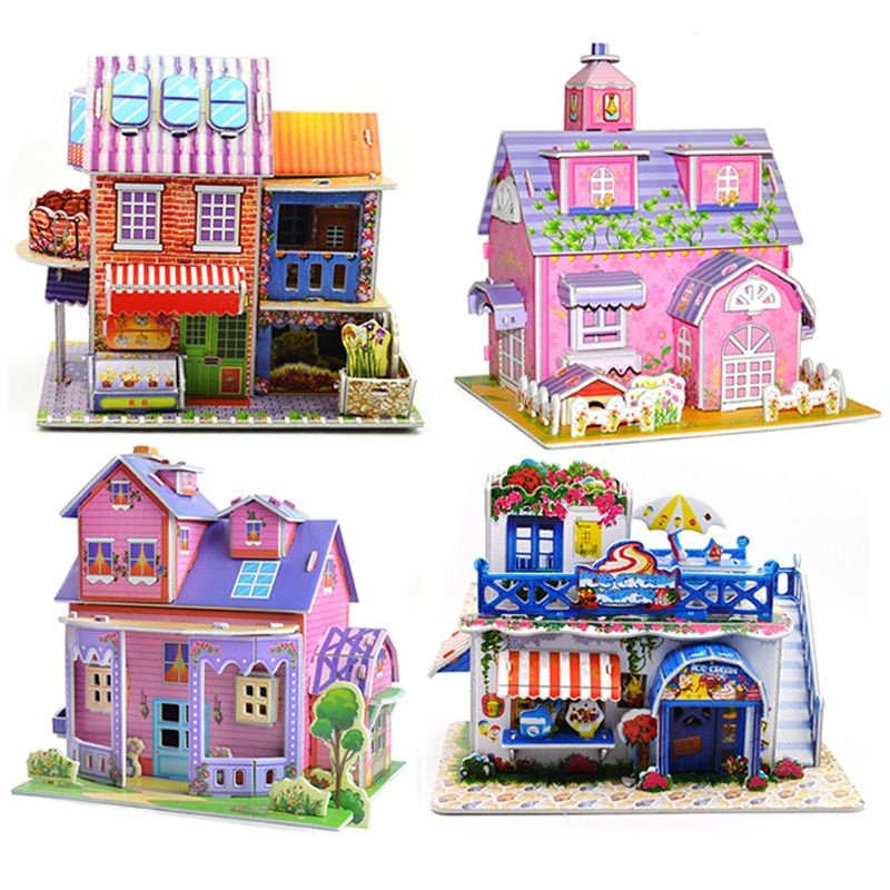 3D paper model, 3D puzzles, children's puzzles, manual building of ...