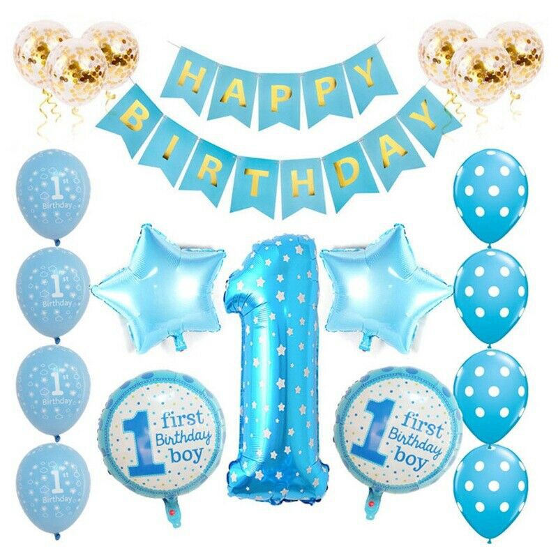Xieandian Girl Boy Package Baby One Year Birthday Party Pink And