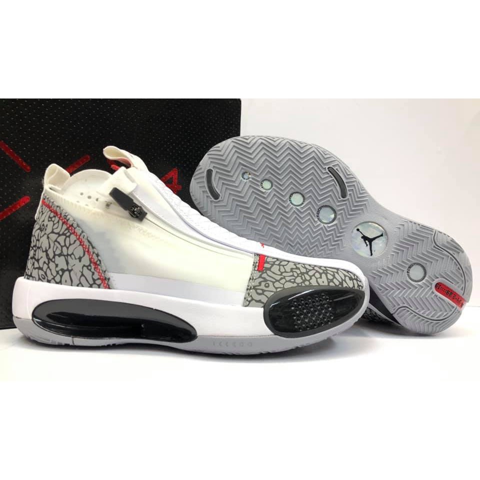 Air Jordan 34 Se White Basketball Shoes For Men With Free Elite Socks Paperbag Shopee Philippines