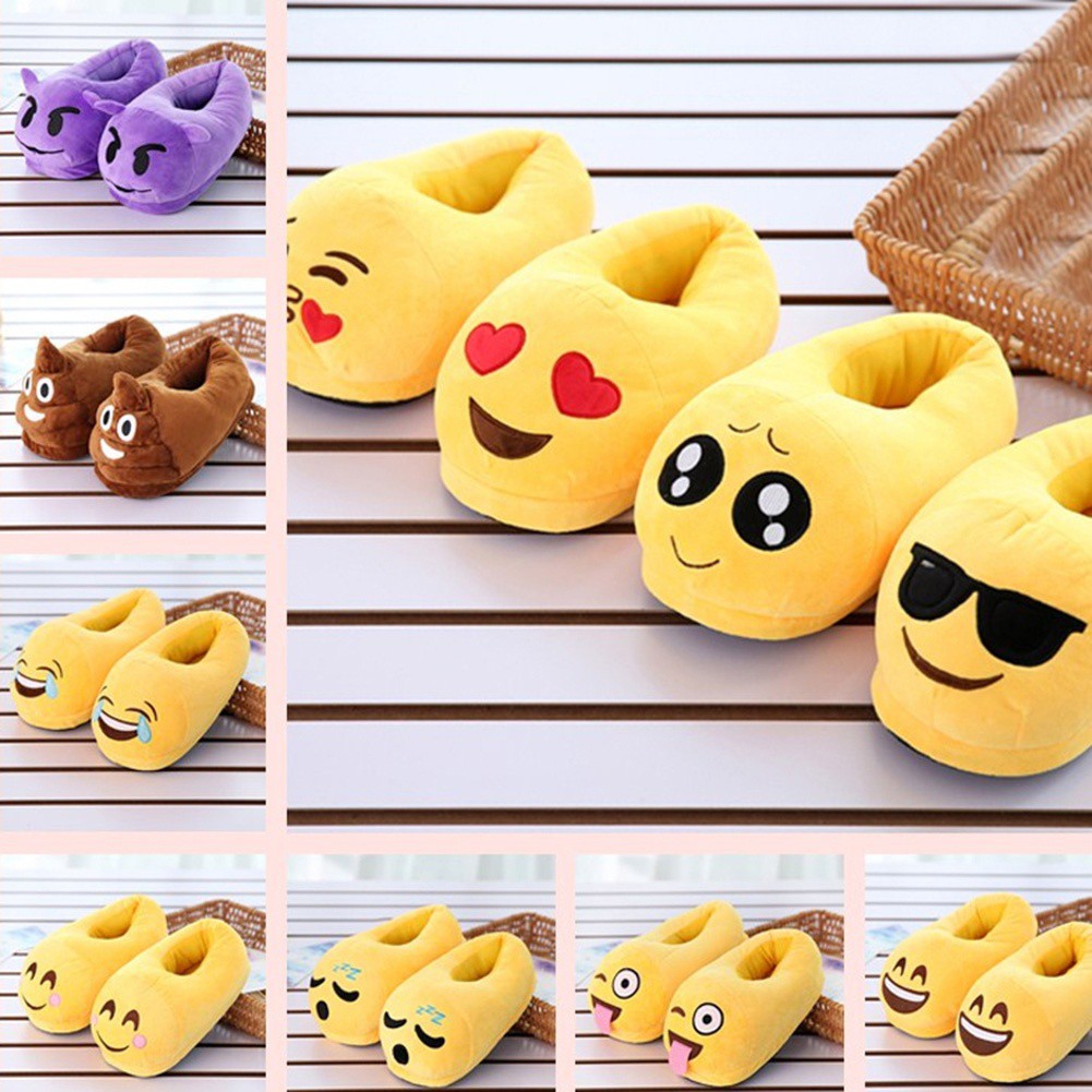 emoji bedroom slippers