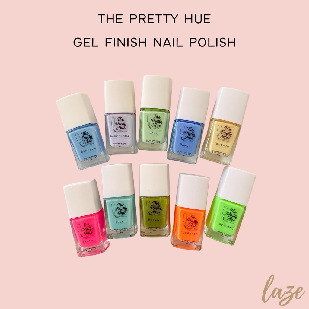 The Pretty Hue Gel Finish Nail Polish Pastel Neon Collection Quick Dry ...