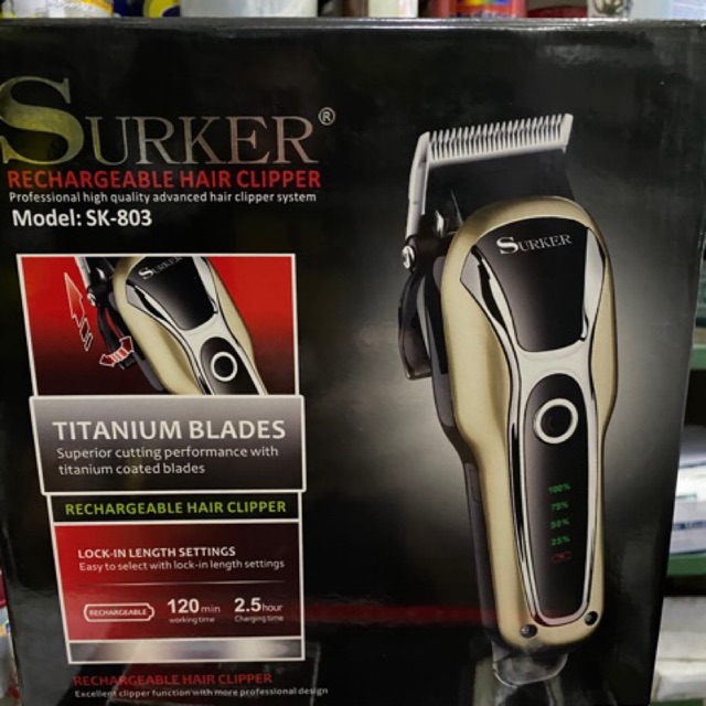 surker rechargeable hair clipper