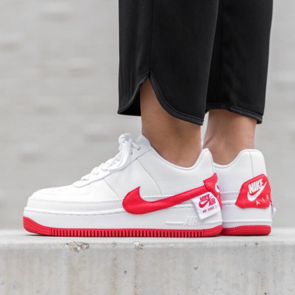 nike air force 1 jester white university red