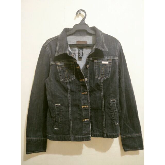 calvin klein black denim jacket