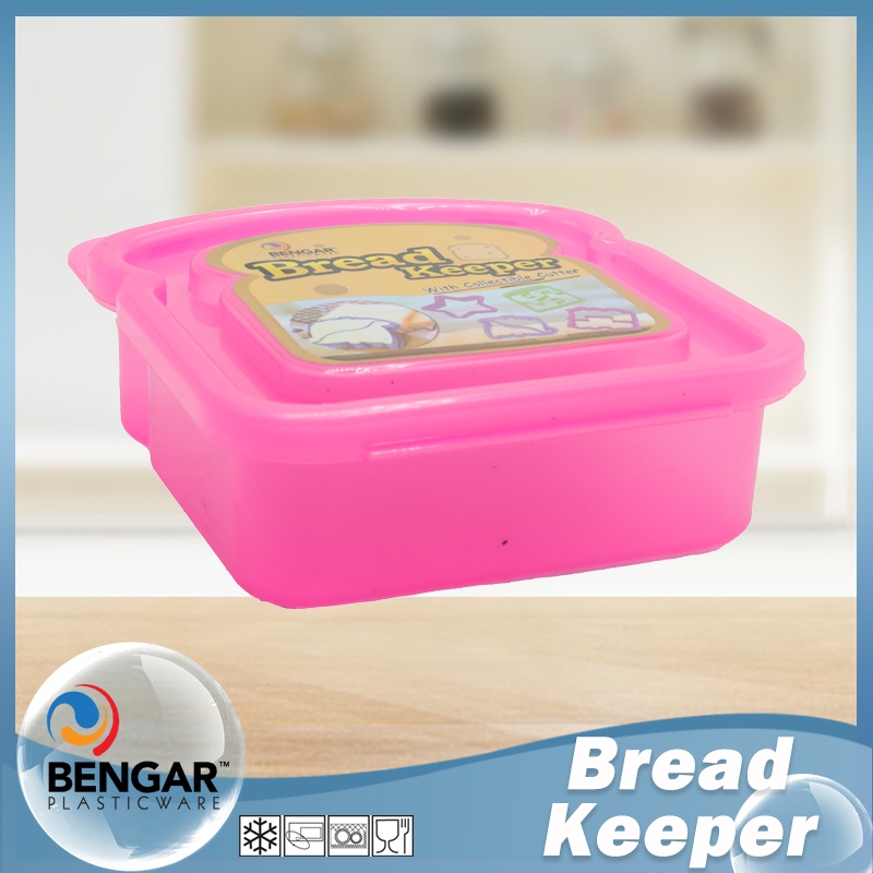 Plastic bread keeper kitchenware bread storage bread cutter food
