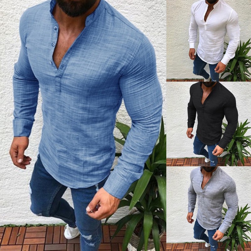 slim henley shirts