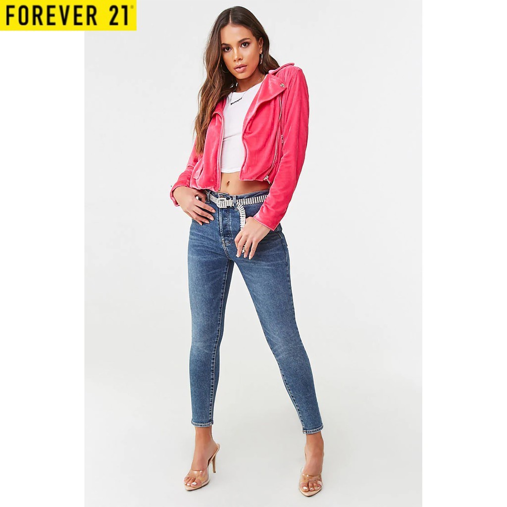 forever 21 velvet moto jacket