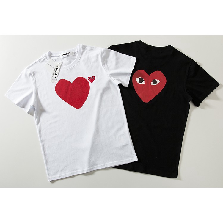 cdg play heart shirt