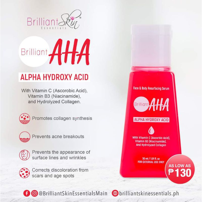 Brilliant Skin AHA (Alpha Hydroxy Acid) Shopee Philippines