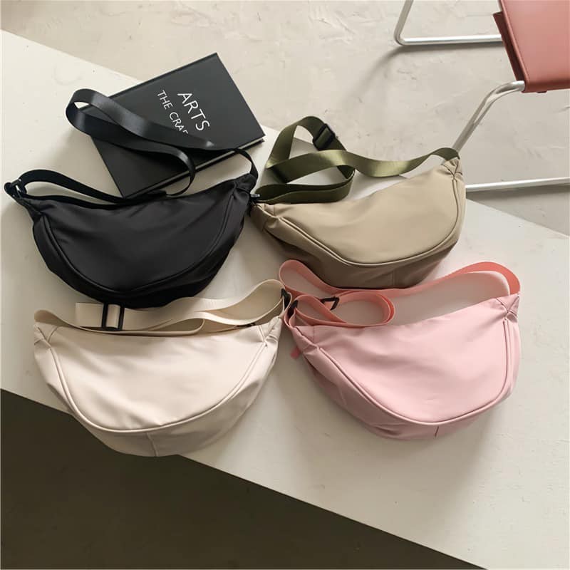 BEK Trendy Korean Women Fashion Wild Nylon Dumpling Large Capacity