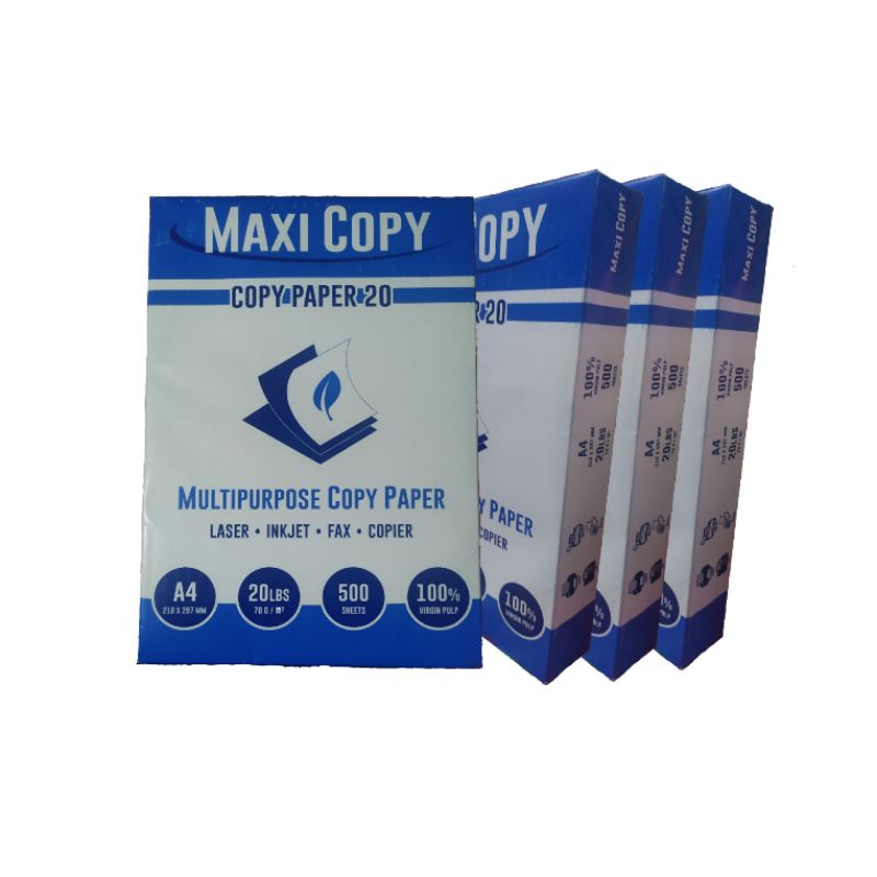 Maxi Copy Hard Copy A4 Bond Paper Original and New Manufactured (500
