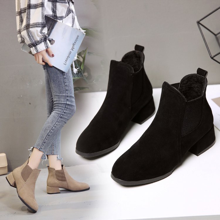 velvet heeled boots