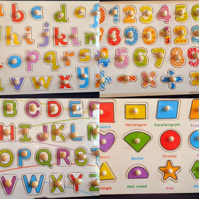 Wooden puzzle peg inset for kids toddlers Shopee Philippines