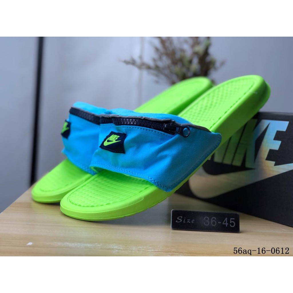 nike slipper with pocket