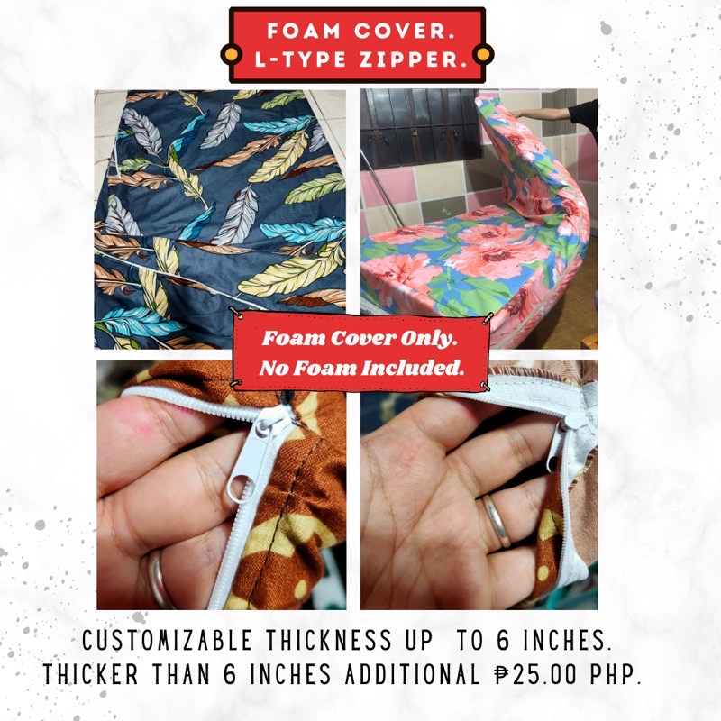 #4 RL CANADIAN FOAM COVERS ' L-TYPE ZIPPER(PLS. MESSAGE THE THICKNESS OF YOUR BED)
