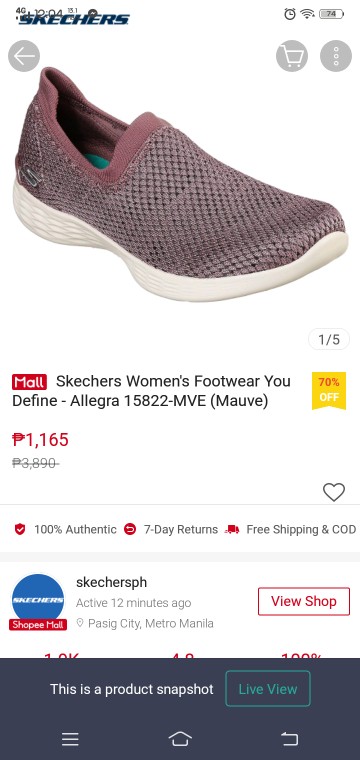 skechers shopee mall