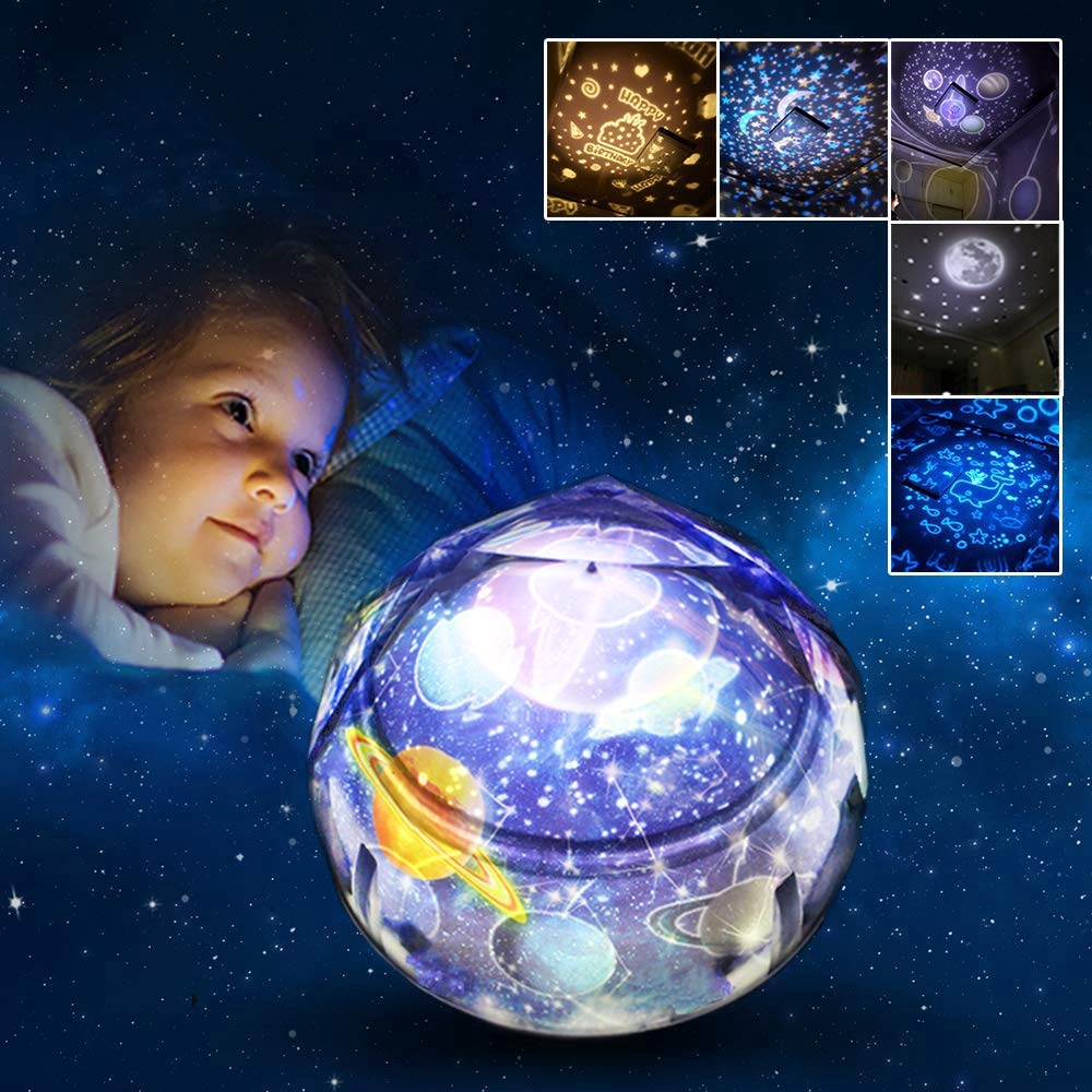 lizber baby night light moon star projector