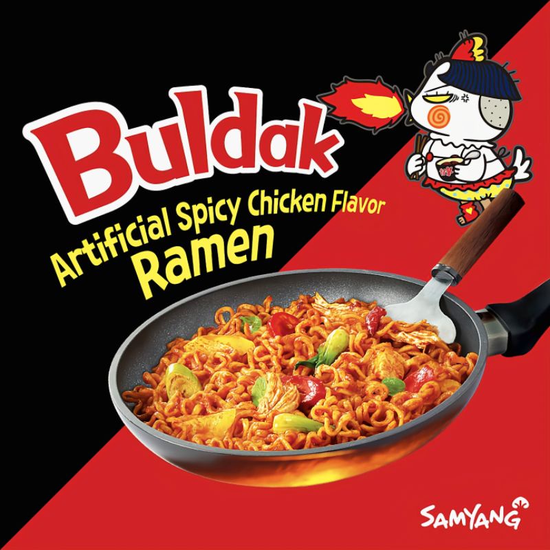 Pack Of 4 Samyang Buldak Noodles 140g Hot Chicken Flavor Ramen