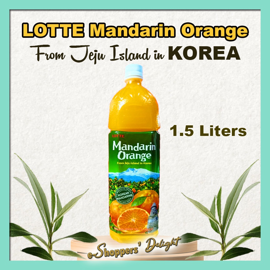 Lotte Mandarin Orange Juice from Jeju island Korea 1.5L Shopee Philippines