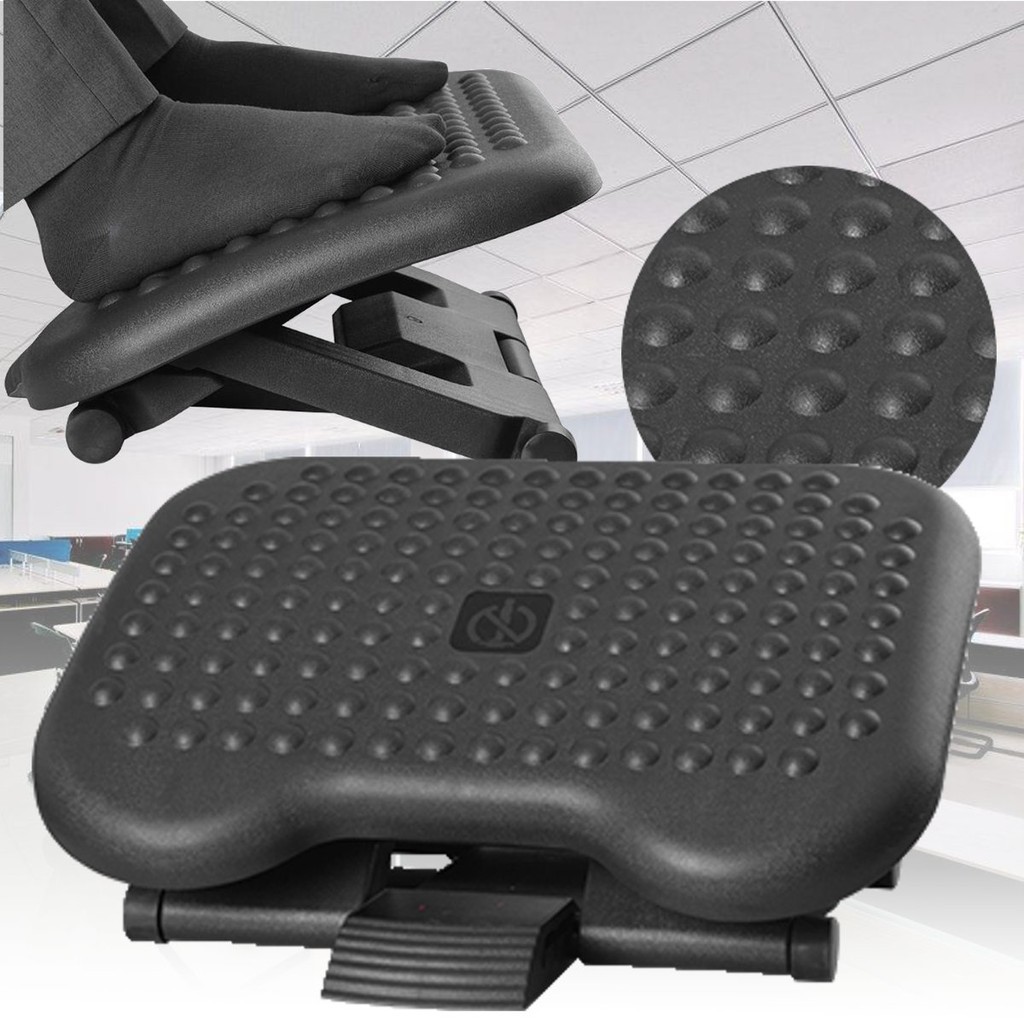 DONO Adjustable Tilting Footrest Under Desk Ergonomic Office Foot Rest