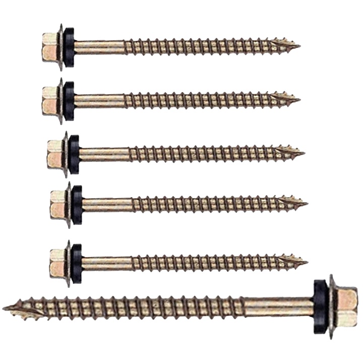 Tekscrew 12 x 16mm 75mm for Wood Tek Screw Tetanized Self Tapping Roofing Screw (100 pcs