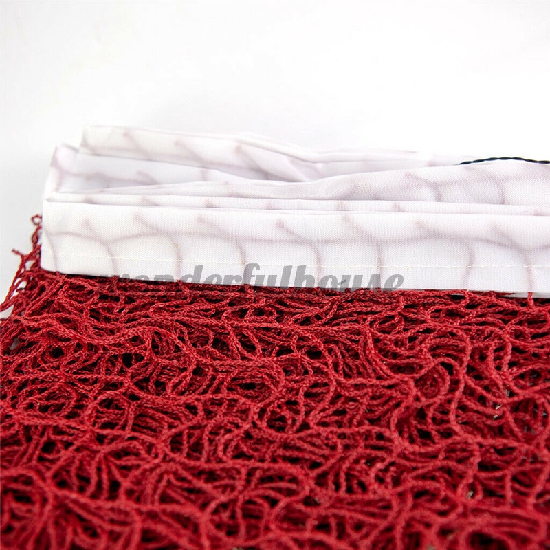6.1*0.76m Tennis Beach Net/ Red/Green Height Badminton Volleyball Tennis Beach Net Set Indoor Outd #4