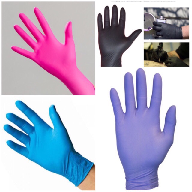 pink surgical gloves