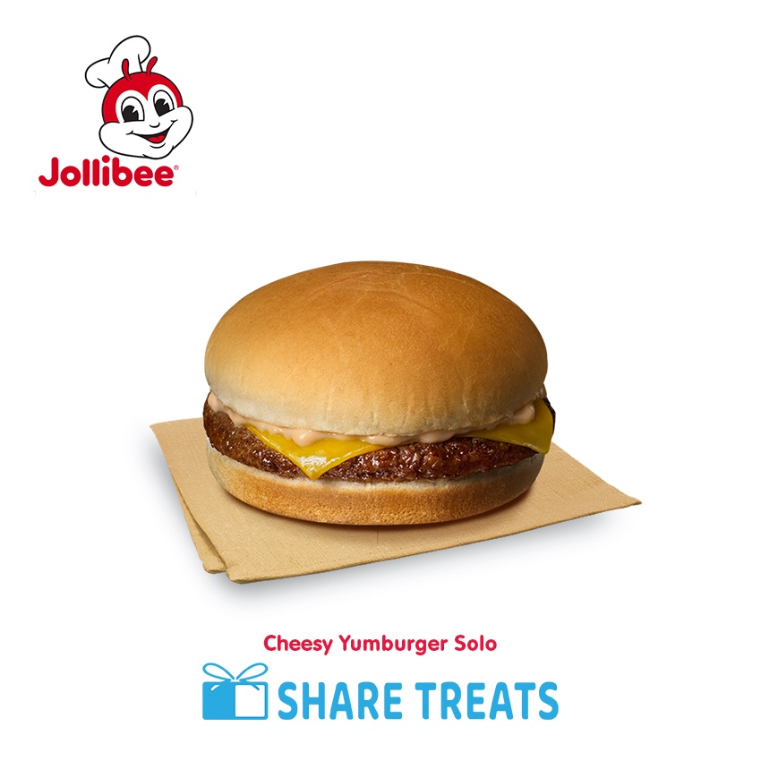 Jollibee Cheesy Yumburger Solo (SMS eVoucher) uci Shopee Philippines