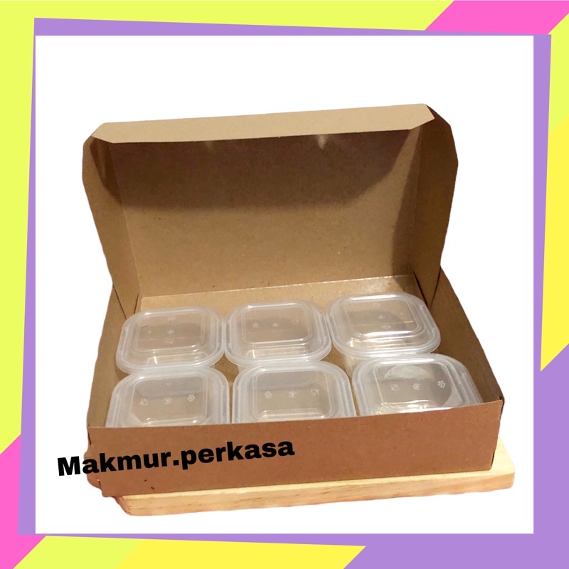 Cardboard box hamper cup pudding thinwall 120ml square MP025176