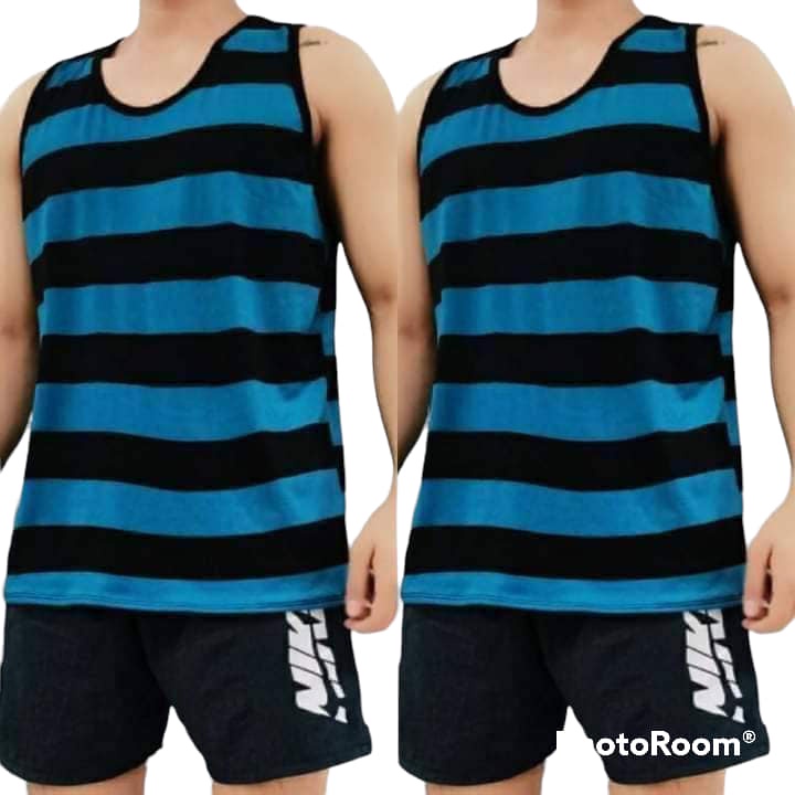 Sando stripe with pocket for men Fit up to size XL Spandex Cotton super comfy to wear