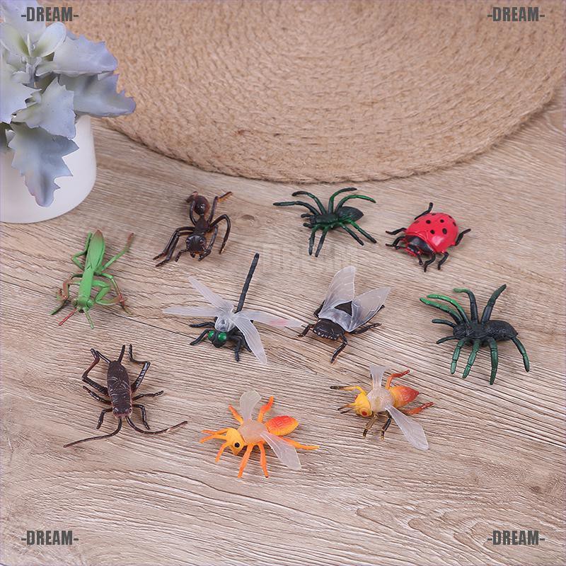 small plastic toy bugs