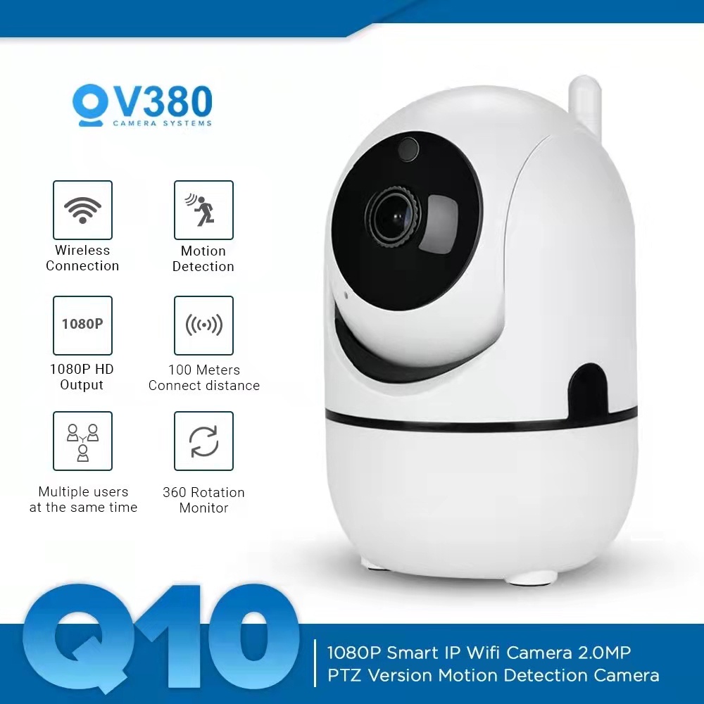 V380 Pro CCTV Q10 IP CAM WIFI Camera Monitor 1080P HD Security Cameras
