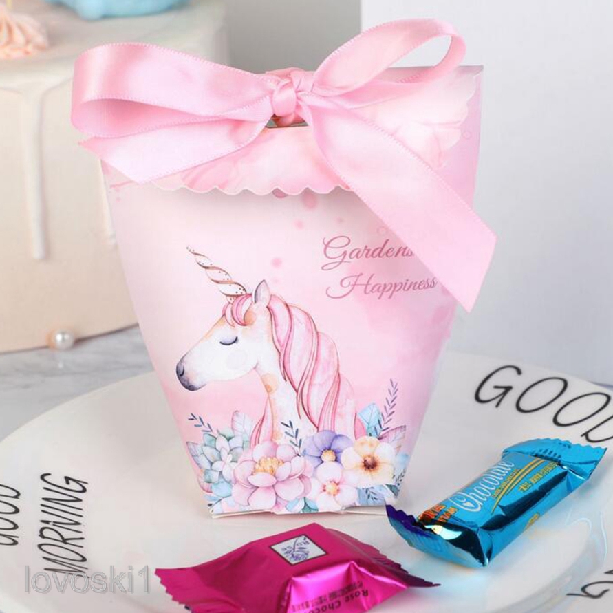 Set Of 10 Lovely Animal Paper Gift Box Wedding Party Candy