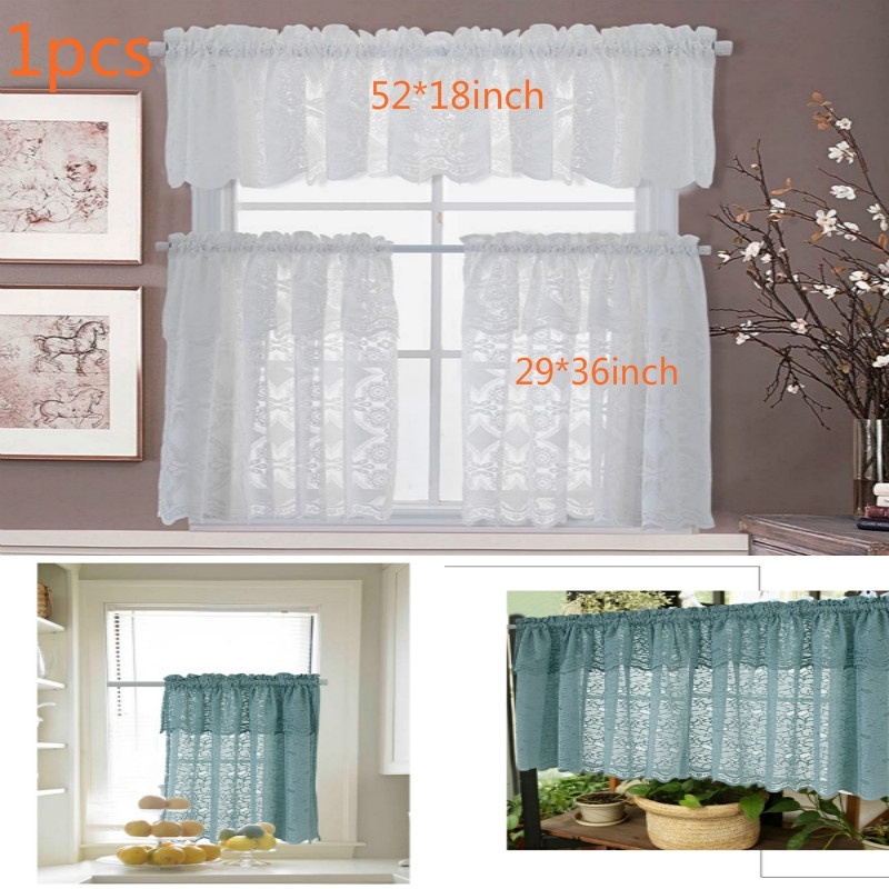 Ipcs Lace Window Screen Kitchen Curtain Coffee Curtain Short