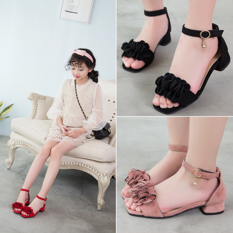 Children's shoes Girl high heel sandals 