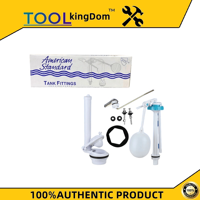 1 Set Toilet Flush Valve Tank Fittings Inlet Valve Float Ball Valve