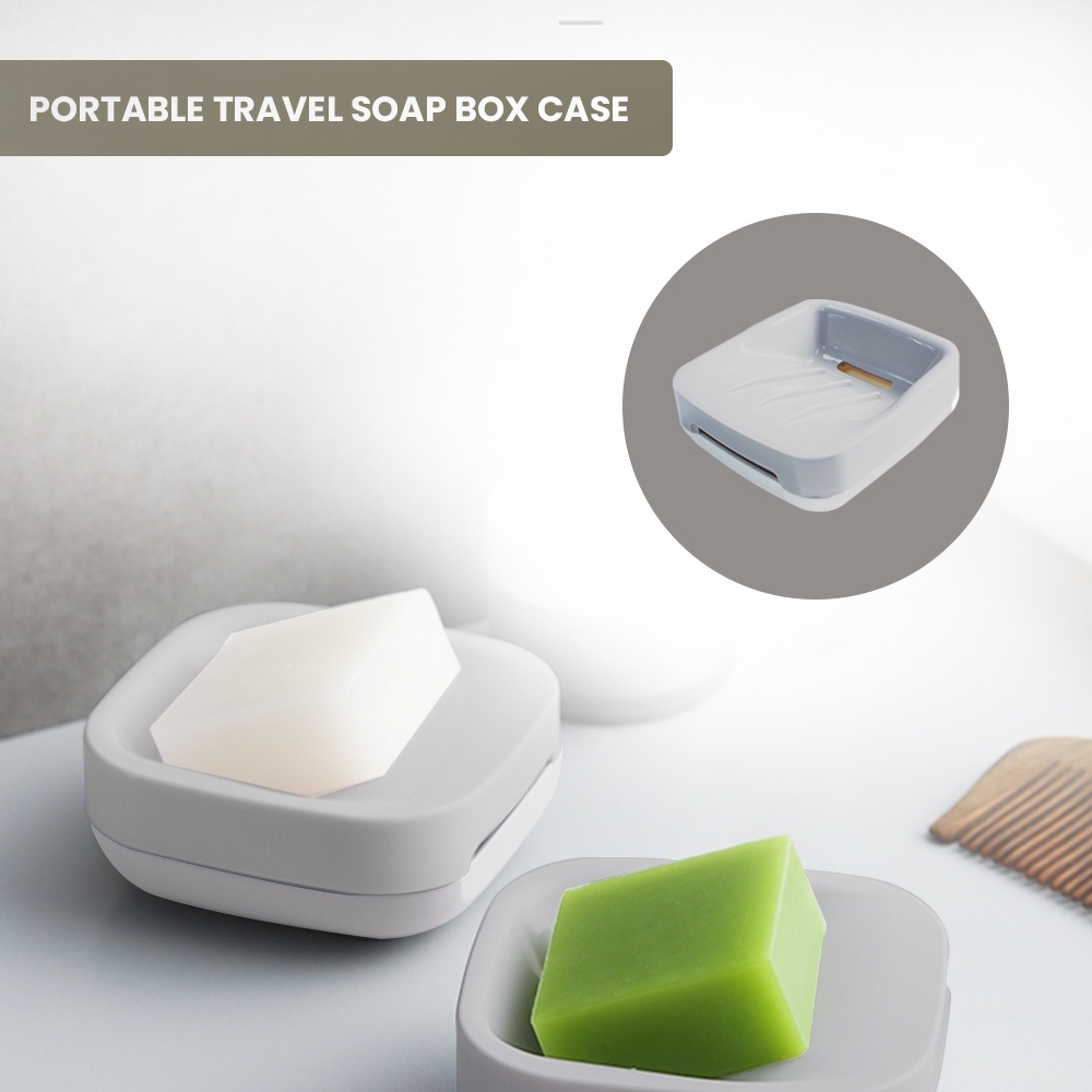 LOCAUPIN Bathroom Shower Bar Soap Holder Box Shelf Container Case