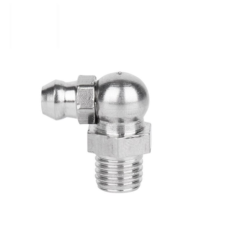 10pcs M6 M8 M10 M12 M14 M16 Metric Male Thread 304 Stainless Steel Straight Elbow Hydraulic Grease Zerk Fitting
