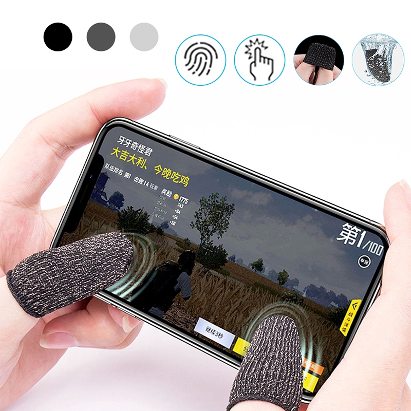 Mobile Phone Gaming Sweat-Proof Finger Cover 2PCS Fingertip Gloves Game 