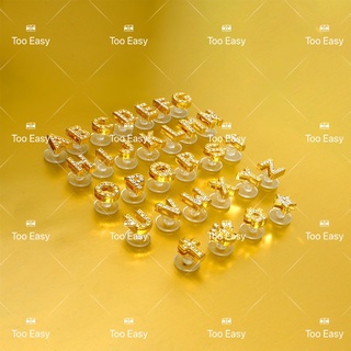 Crocs gold Diamond jibbitz pins Charms Letter A-Z #COD