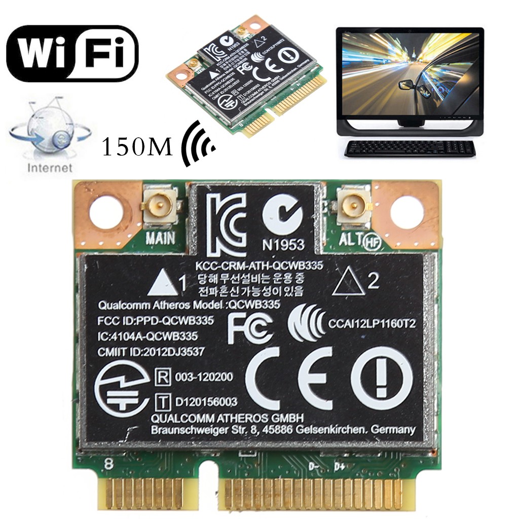 Bluetooth 40 Wifi Wireless Mini Pci E Card For Hp Qcwb335 Ar9565 Sps 733476 001 Shopee 9604