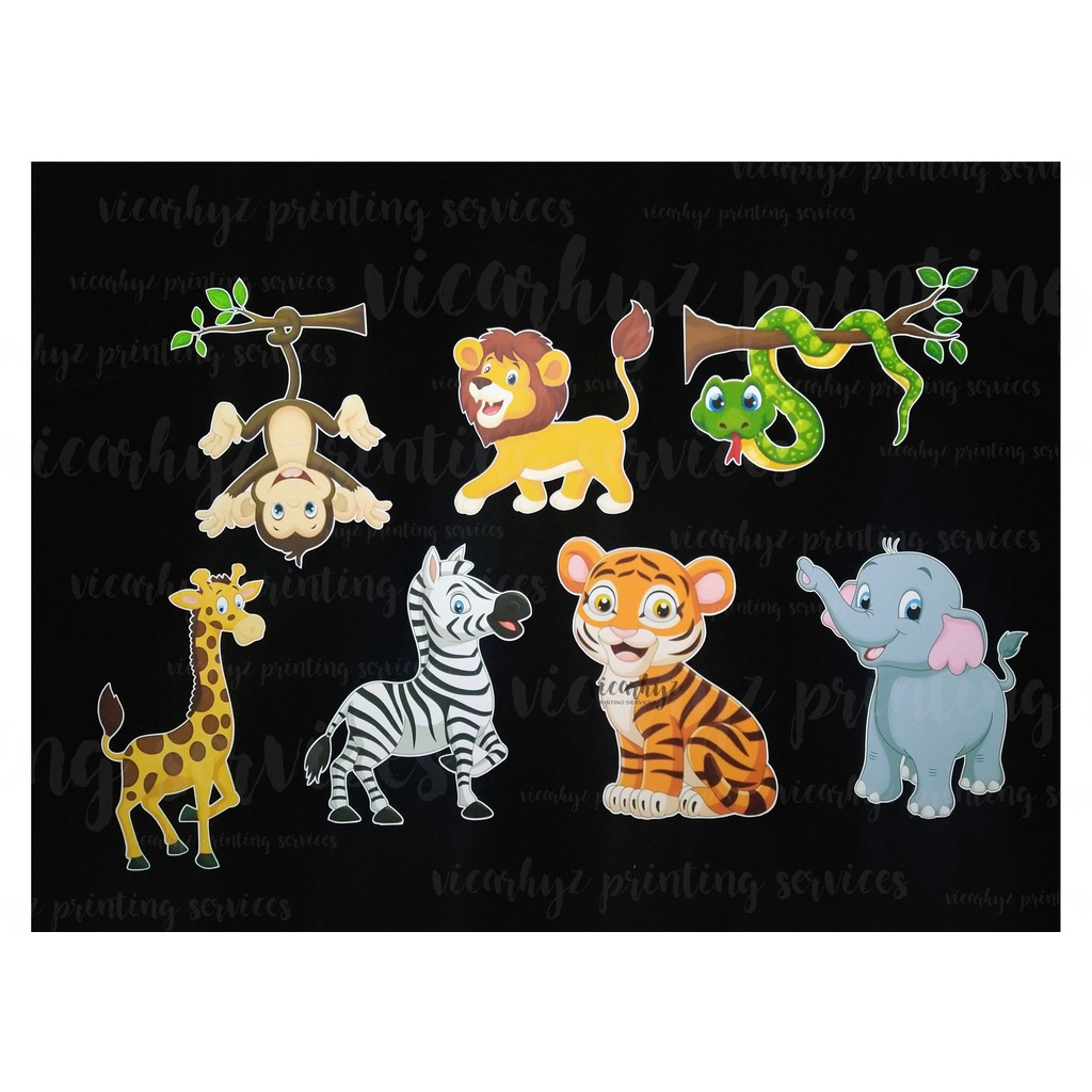Jungle / Safari Animals Character Cut Outs for DIY Party Decor [PART 2/