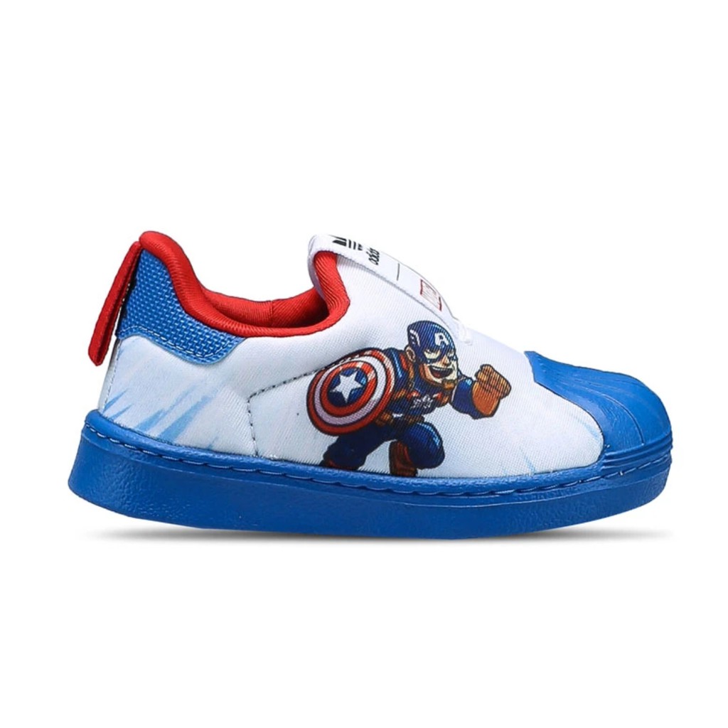 Original Adidas Kids Superstar Shoes Captain America Marvel Sneakers Low  Cut Slip On Kicks | Shopee Philippines